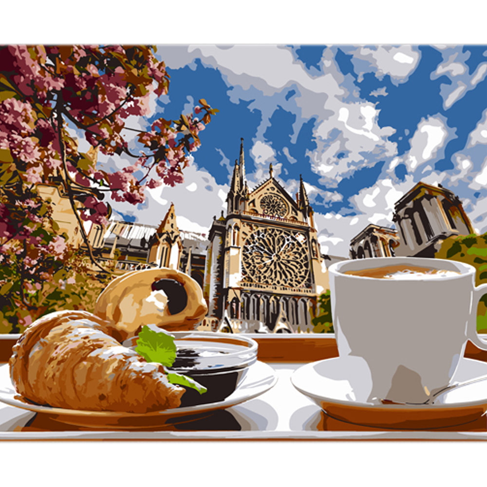Фото, Видеообзоры картина за номерами strateg сніданок у лондоні на кольоровому фоні розміром 40х50 см (mz075)