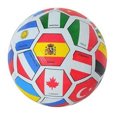 М'яч футбольний VA 0003 FLAG (50шт) гума, розмір 4, Grain, 290г, в кульку