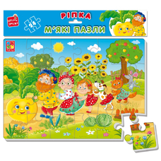Гра розвиваюча м'які пазли А4 Малюк зможе «Ріпка» Vladi Toys VT1102-28