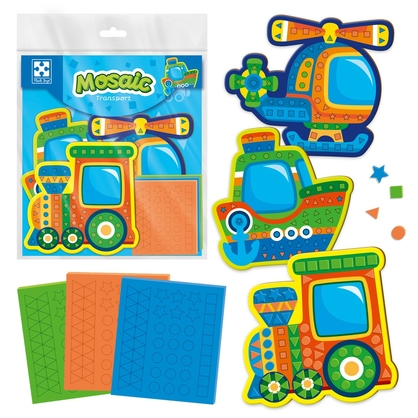 Фото, Видеообзоры набір для творчості м'яка мозаїка «транспорт» vladi toys vt4511-10