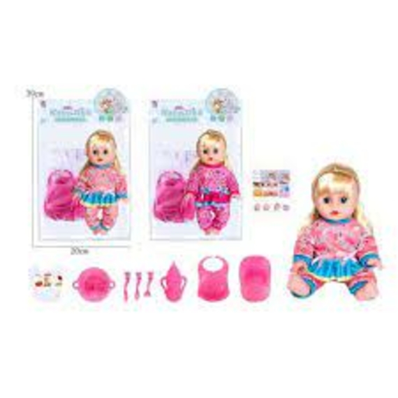 Лялька  824-2 (72/2) 2 види, закриває очі, 30см, муз чіп, аксес, в пакеті