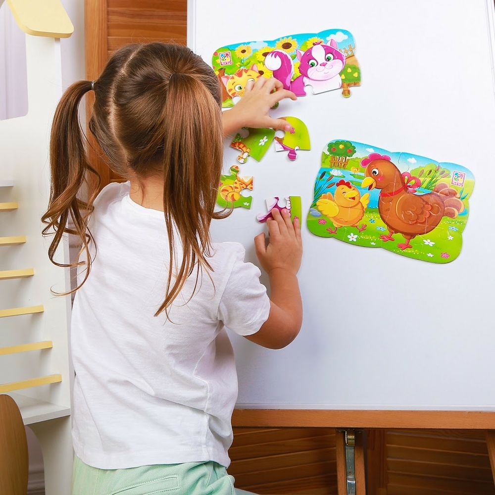 Фото, Видеообзоры пазли на магніті а5 "курочка та курча" vt3205-78