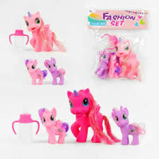 Поні HQ148A (360/2) 3 ігрові фігурки, аксесуар, в пакеті Поні HQ148A (360/2) 3 ігрові фігурки, аксесуар, в пакеті