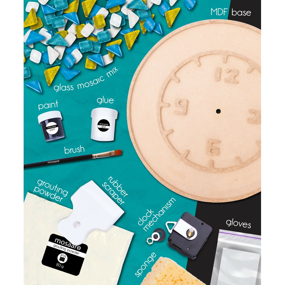 Фото, Видеообзоры набір для творчості скляна мозаїка «годинник» круглий mosaaro ma4001
