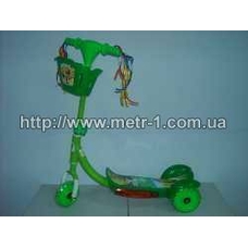 Самокат W 108 H 36001 2012 S3 2080 (8шт) дет-й жел рама 34-10см свет-ся ПУ 3 кол-са 115-24мм руль 59