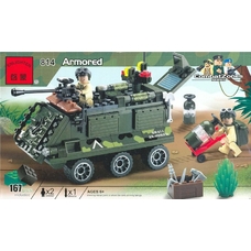 Конструктор BRICK 814 (36шт) броневик, 167 дет, в кор-ке, 28-16-4,5см