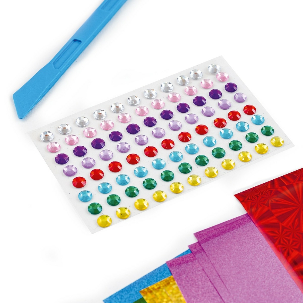 Фото, Видеообзоры набір для творчості зі стразами та фольгою «foil art. чарівні тваринки» vladi toys vt4433-10