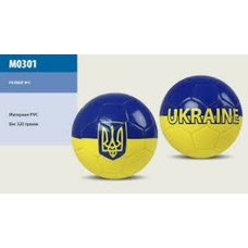 М'яч футбол M0301 (60шт) ПВХ 320 грам 2 шари 4 кольори