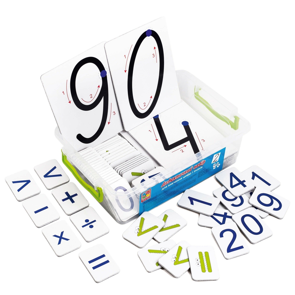 Фото, Видеообзоры демонстраційний магнітний набір цифр та математичних знаків vt5555-02