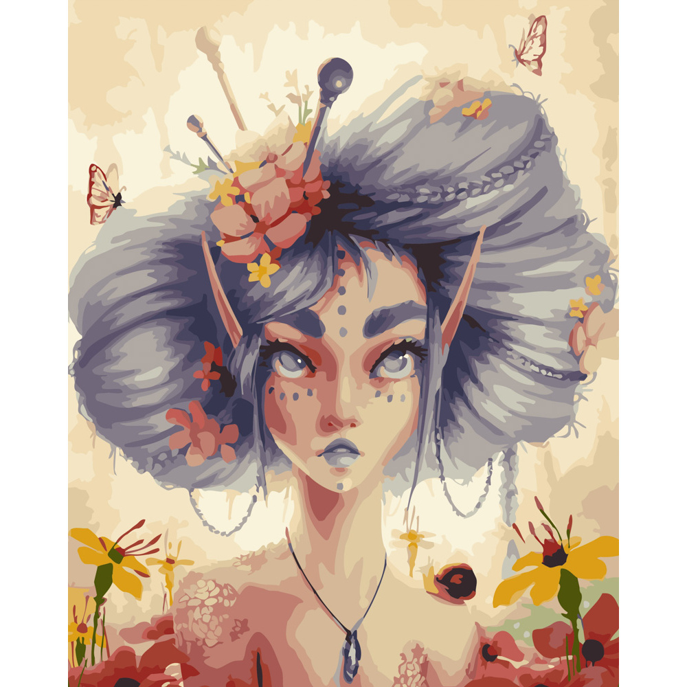 Фото, Видеообзоры картина за номерами strateg преміум лісова фея розміром 40х50 см (gs352)