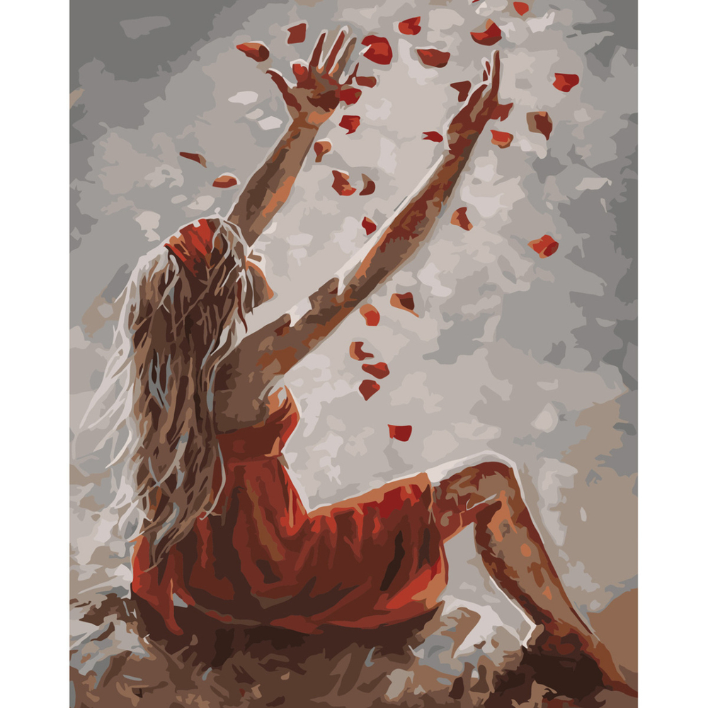 Фото, Видеообзоры картина за номерами strateg преміум пелюстки кохання з лаком розміром 30х40 см (ss-6553)