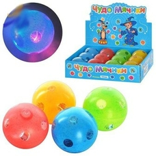Пригуни MS 0408 (144шт) водяные,5,5см,свет,наполнитель(пыльца-блестки),4 цвета,в дисплее, 24-18-6см