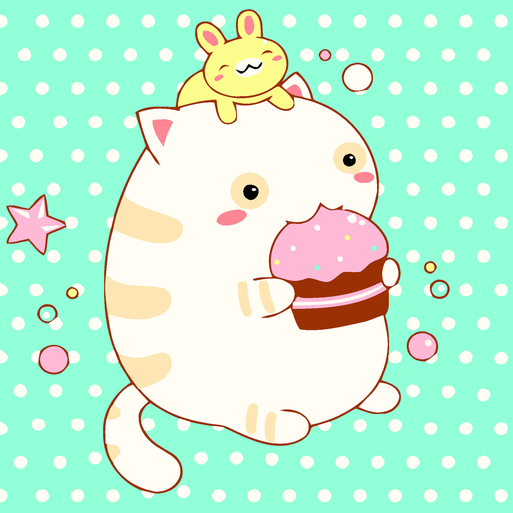 Фото, Відеоогляди картина за номерами strateg кіт з кроликом розміром 20х20 см (hh7134)