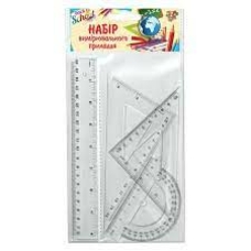 Набір лінійок пластик(4 пред.лінійка 20 см) combo set NO.002