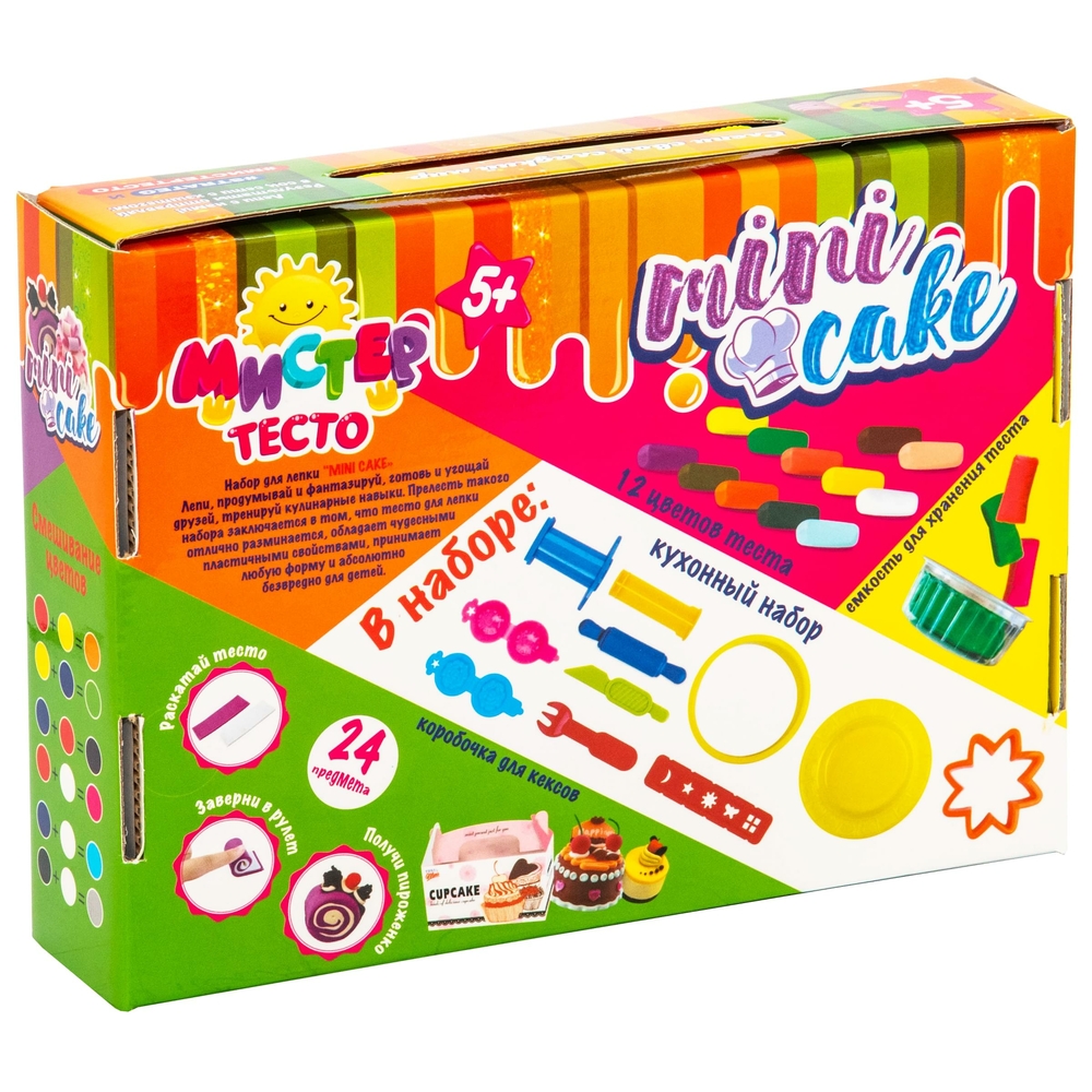 Фото, Видеообзоры набір для творчості strateg містер тісто mini cake 23 елементів (71204)