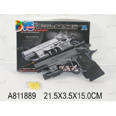 Пістолет P405A \ 405С (96шт / 2) батар., Лазер., Пульки, в кор 21,5 * 3,5 * 15см