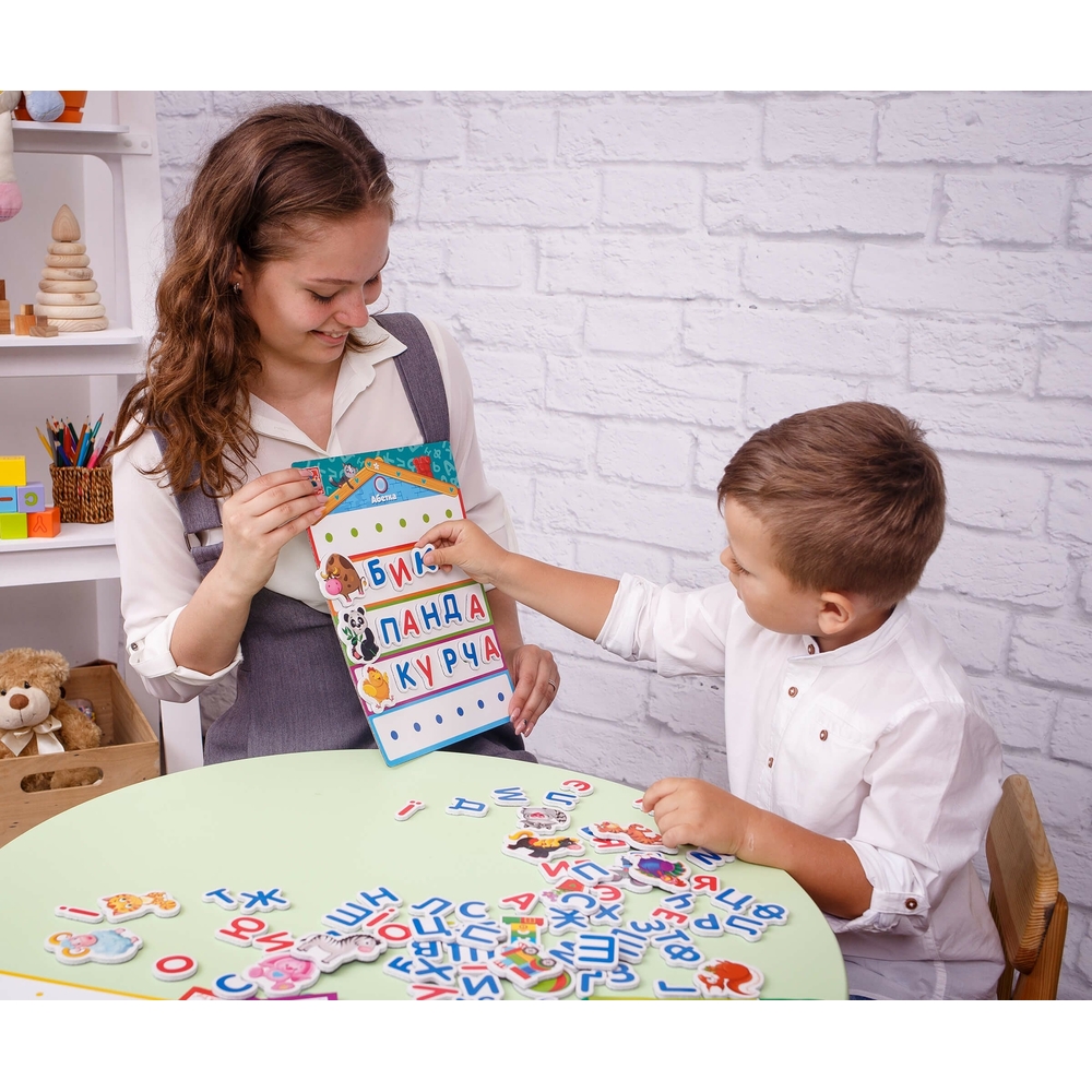 Фото, Видеообзоры абетка магнітна з дошкою vt5412-01