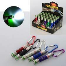 Ліхтарик MK4270 (240шт) 7см, брелок, лазер, світло, бат(таб), 24шт в диспл