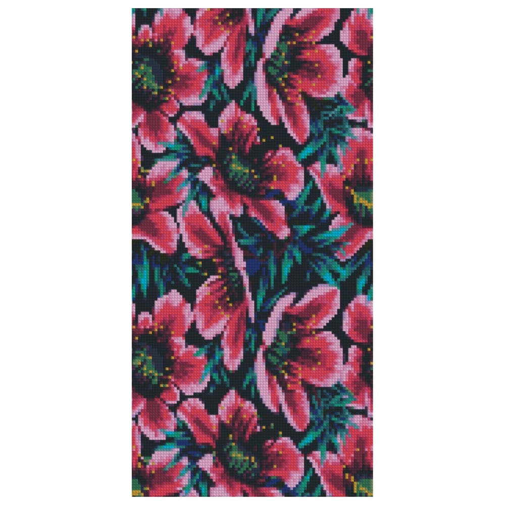 Фото, Видеообзоры алмазна мозаїка strateg преміум квітковий принт 50х25 см ba-0003