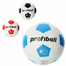 Мяч футбольний VA-0018 (30шт) размер 4, резина, гладкий, 340г, Profiball, сетка, в кульке, 3цвета,