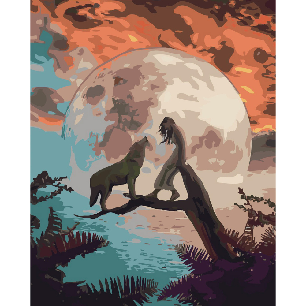 Фото, Видеообзоры картина за номерами strateg преміум магія місяця з лаком розміром 40х50 см sy6433