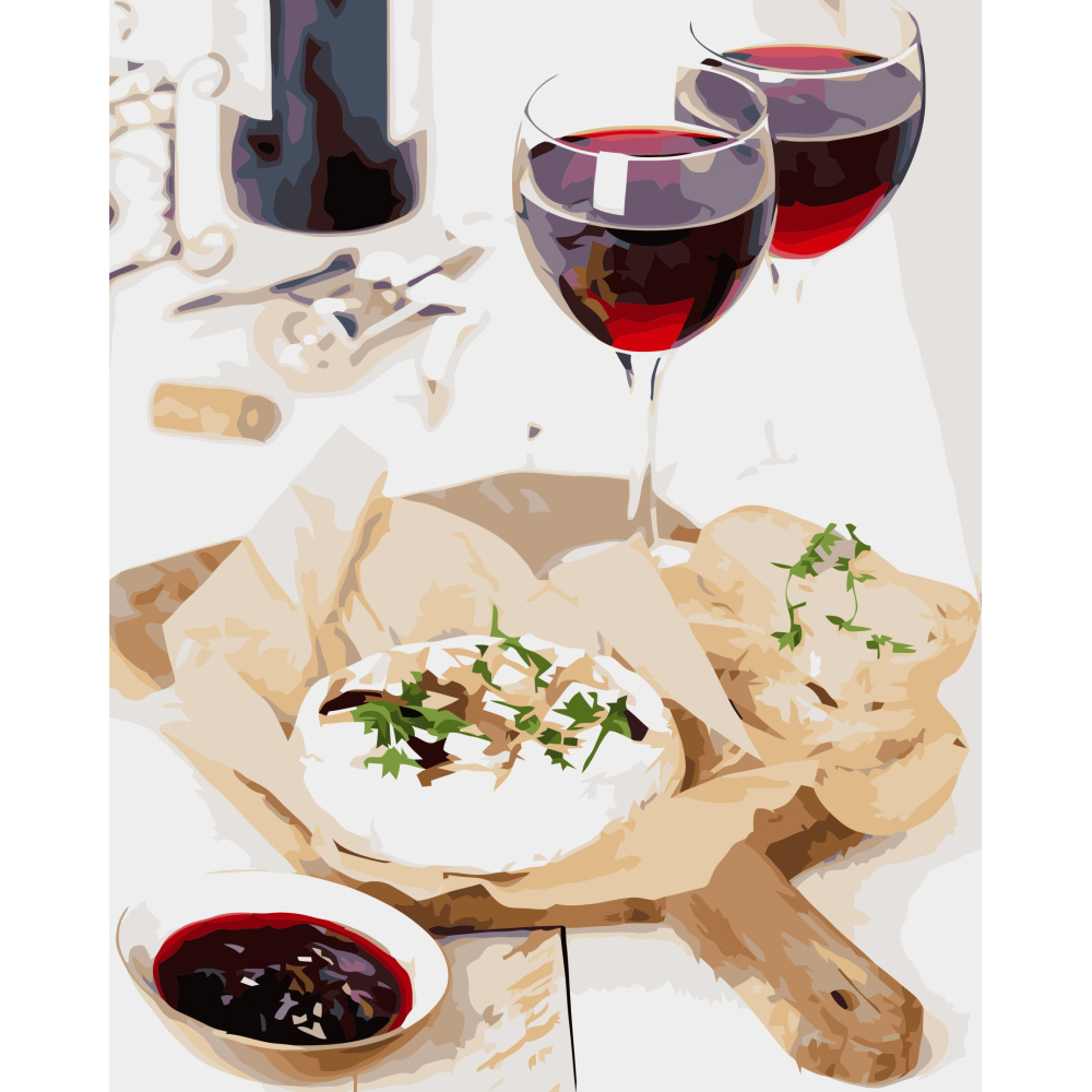 Фото, Відеоогляди картина за номерами strateg преміум вечеря п'ятниці з лаком розміром 40х50 см va-3433