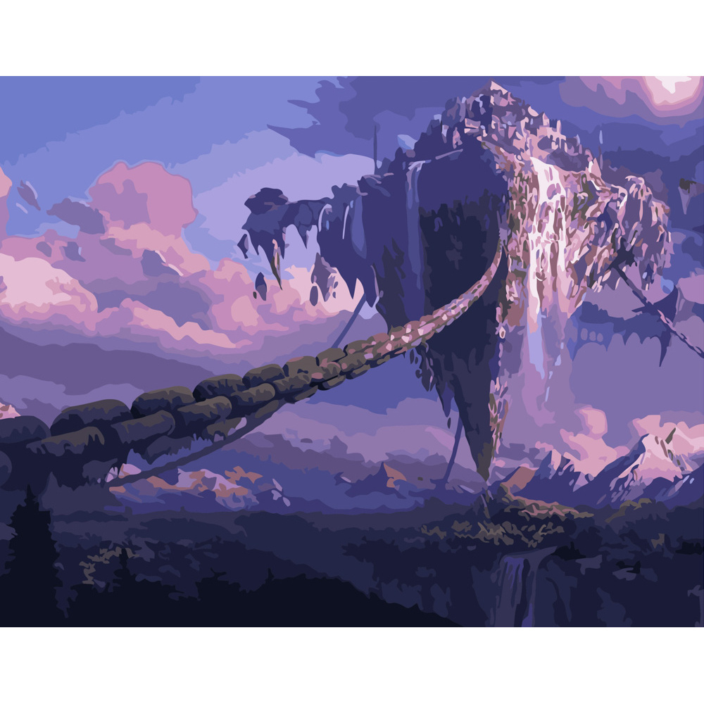 Фото, Видеообзоры картина за номерами strateg преміум повітряний замок розміром 40х50 см (gs351)