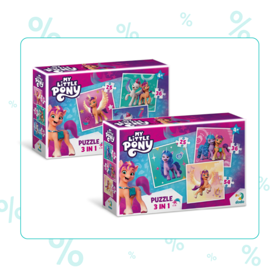 Отзывы  набір пазлів 3в1 dodo my little pony