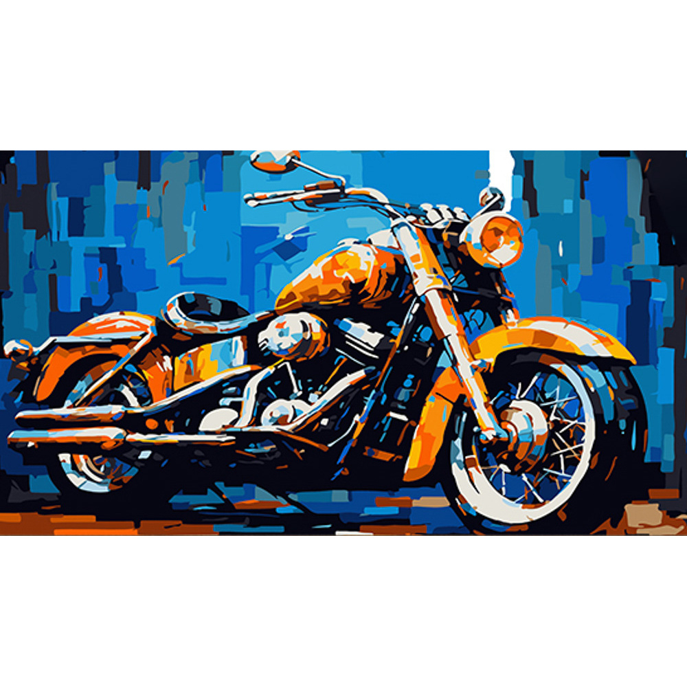 Фото, Відеоогляди картина за номерами strateg ретро-байк розміром 50х25 см (ww168)