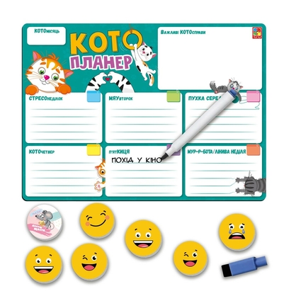 Фото, Видеообзоры магнітна дошка «котопланер» vt3601-25