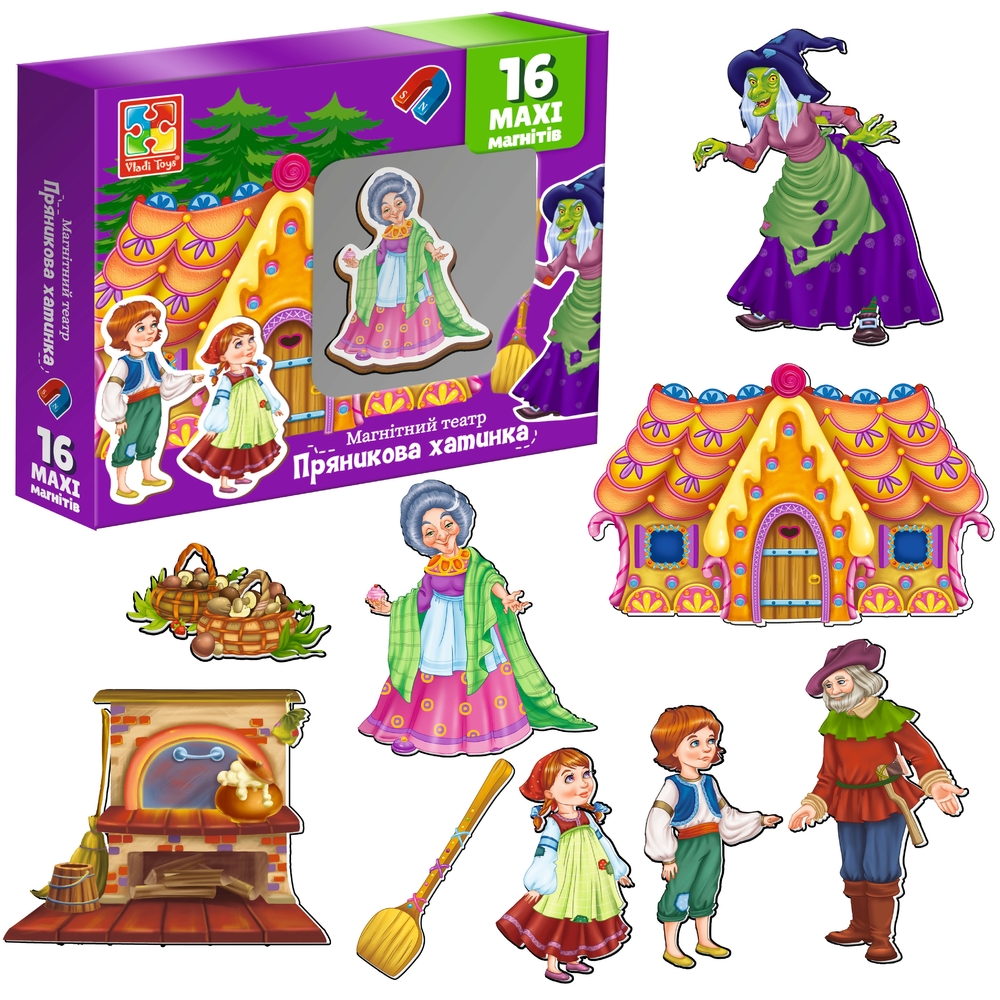 Фото, Видеообзоры магнітний театр «пряникова хатинка» vt3206-54