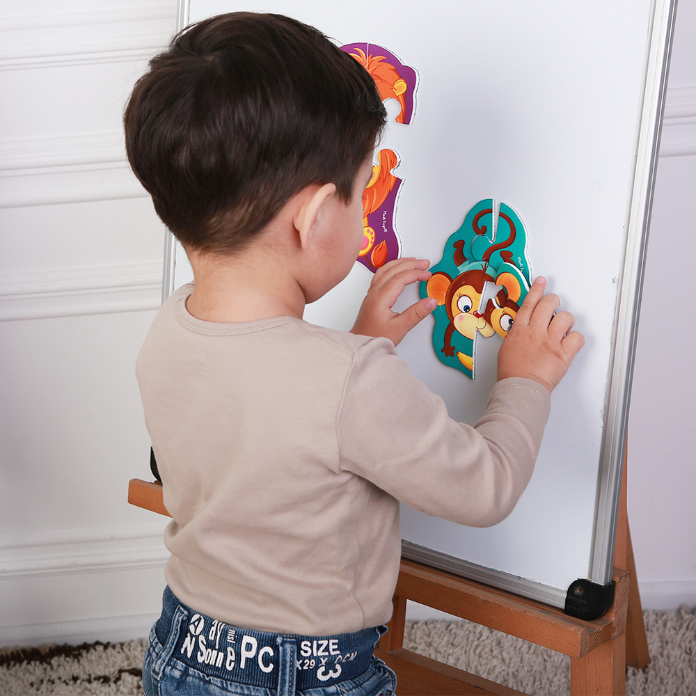 Фото, Видеообзоры магнітні бебі пазли «лев та мавпочка» vt3208-11