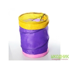 Корзина для іграшок 3707 (50шт) диам.35см,висота 41см,2ручки,на шнурку,3кол,в кульку,37-37-2см