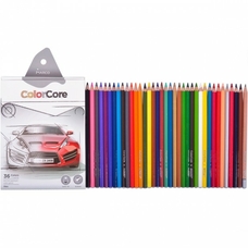 Олівці 3100-36CB шестигранні d=4.0+1 графітні НВ , ColorCore (new), Marco