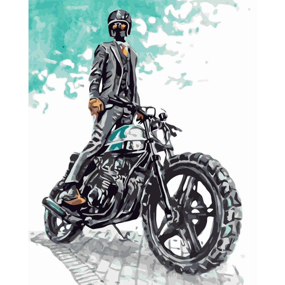 Фото, Видеообзоры картина за номерами strateg преміум примарний гонщик з лаком розміром 40х50 см va-3375