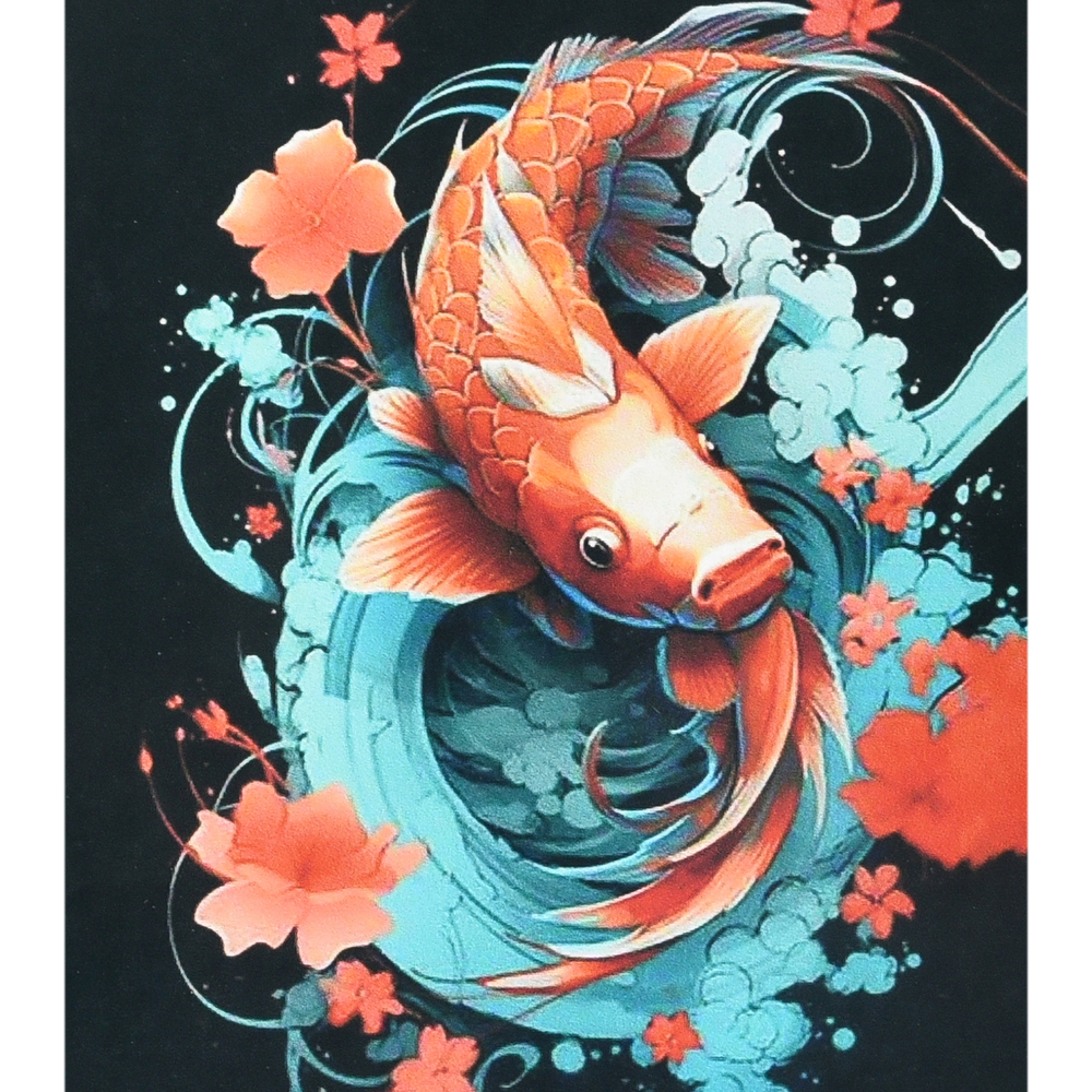 Фото, Видеообзоры алмазна мозаїка strateg преміум золота кої у мрійливих водах розміром 40х50 см (sk88263)