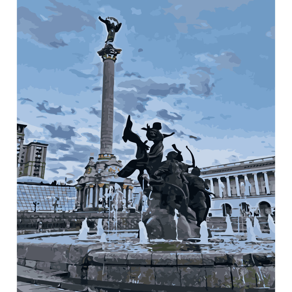 Фото, Видеообзоры картина за номерами strateg преміум засновники києва з лаком розміром 40х50 см sy6550