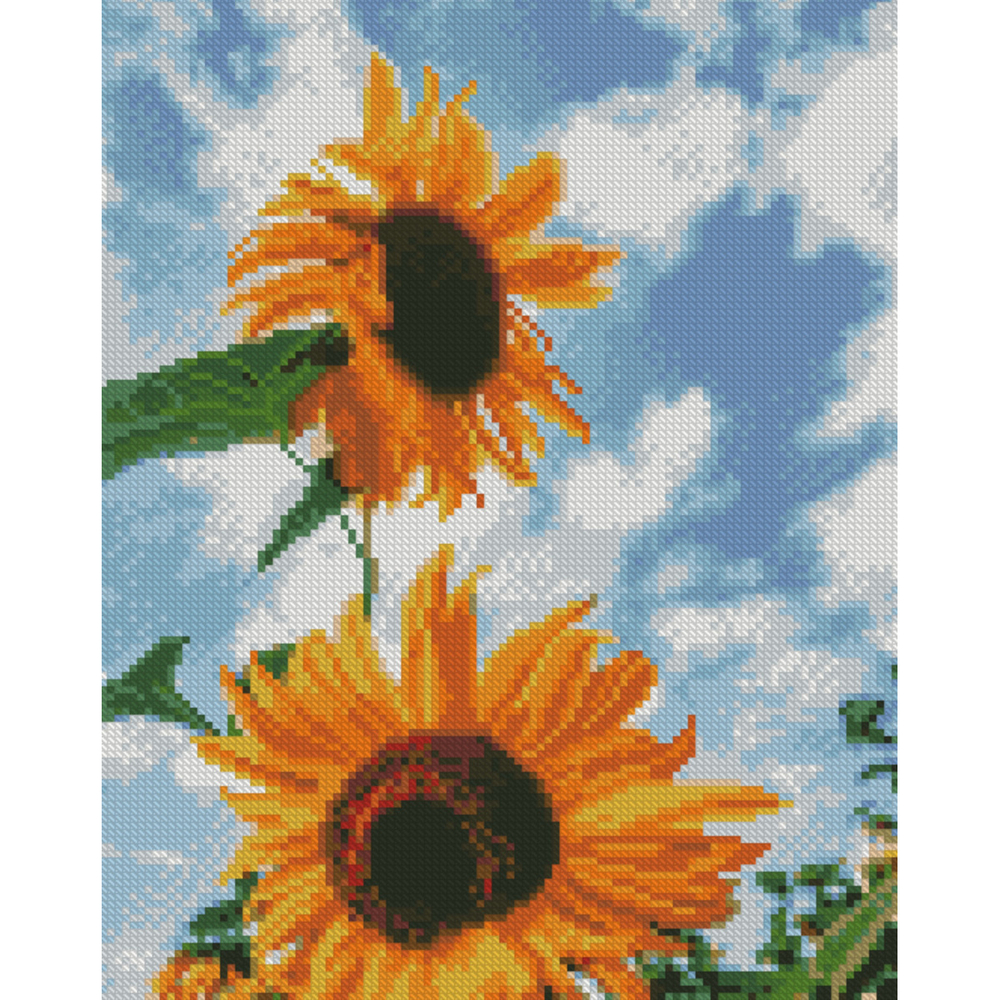 Фото, Відеоогляди алмазна мозаїка strateg преміум соняшники в небі розміром 30х40 см (hx493)