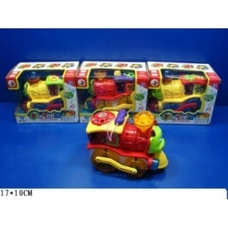 Паровоз 1045A/B/1046A/B (60шт/2) 4 вида, батар., в кор. 17*10см