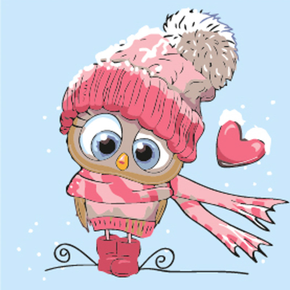 Фото, Відеоогляди картина за номерами strateg преміум сова  розміром 30х30 см (es221)