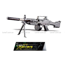 Автомат 992-3 (36шт) 65см, на пульках, лазер, на бат(таб), в кульке, 17,5-71,5-6см