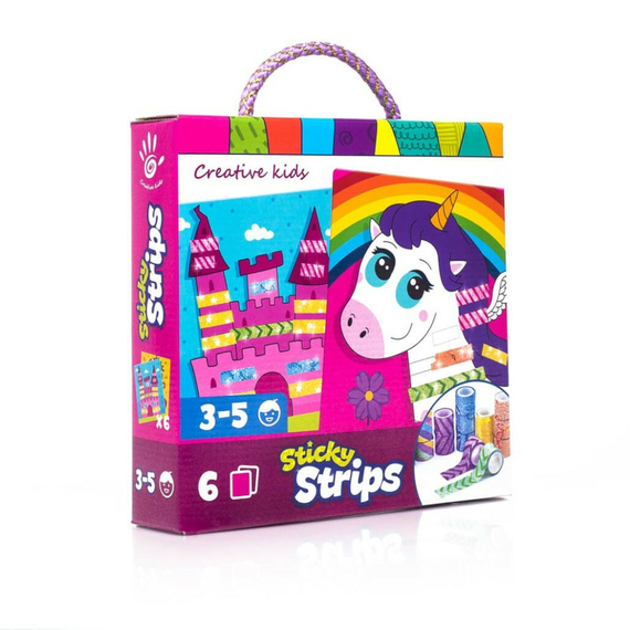 Набір для творчості з декоративним скотчем «Sticky strips. Єдиноріг» Vladi Toys VT4433-03