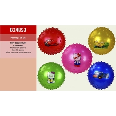 Мяч рез, В 24853 ассорті,15см,50гр,