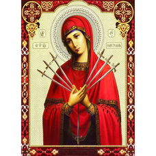 Алмазна мозаїка Strateg ПРЕМІУМ Ікона Семистрільна без підрамника розміром 50х65 см (SGK75717) Алмазна мозаїка Strateg ПРЕМІУМ Ікона Семистрільна без підрамника розміром 50х65 см (SGK75717)