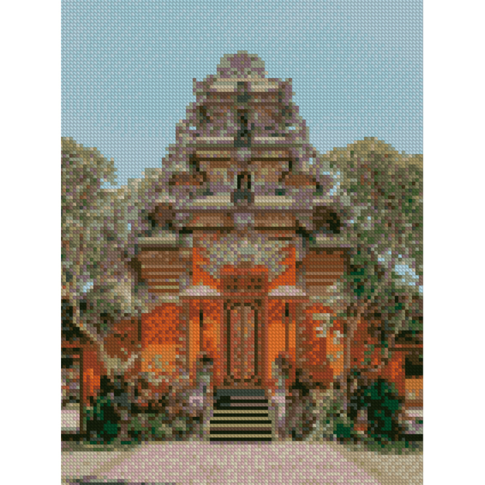 Фото, Відеоогляди алмазна мозаїка strateg преміум тібетський монастир 30х40 см hx067