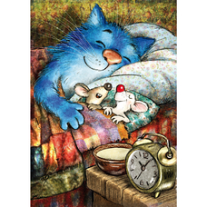 Картина за номерами Strateg ПРЕМІУМ Солодкий сон з лаком розміром 30х40 см SS-6380