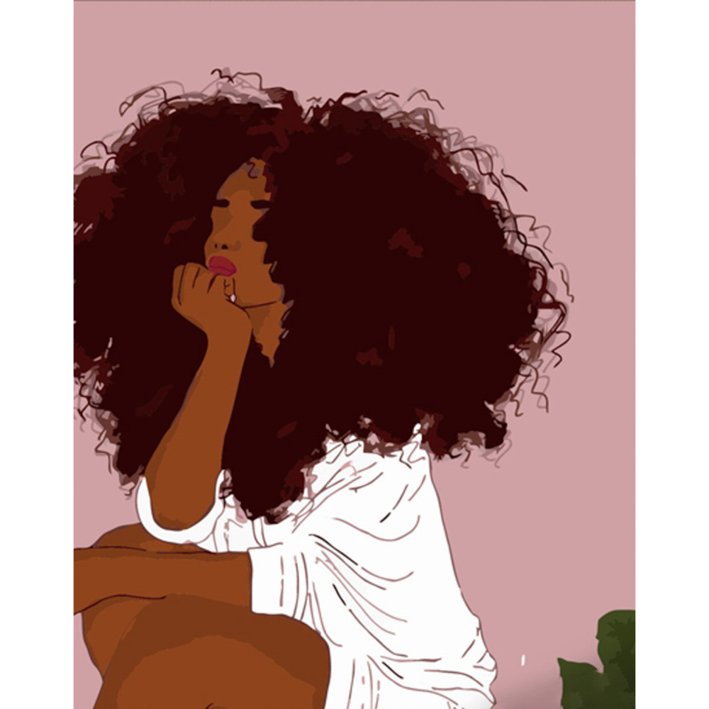 Фото, Видеообзоры картина за номерами strateg преміум кудряха розміром 40х50 см (dy346)