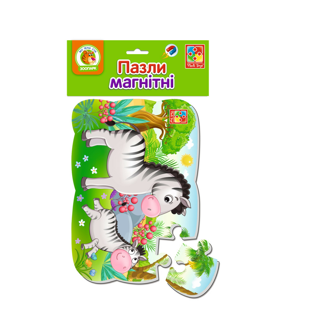 Фото, Видеообзоры пазли на магніті а5 "зебрики" vt3205-75