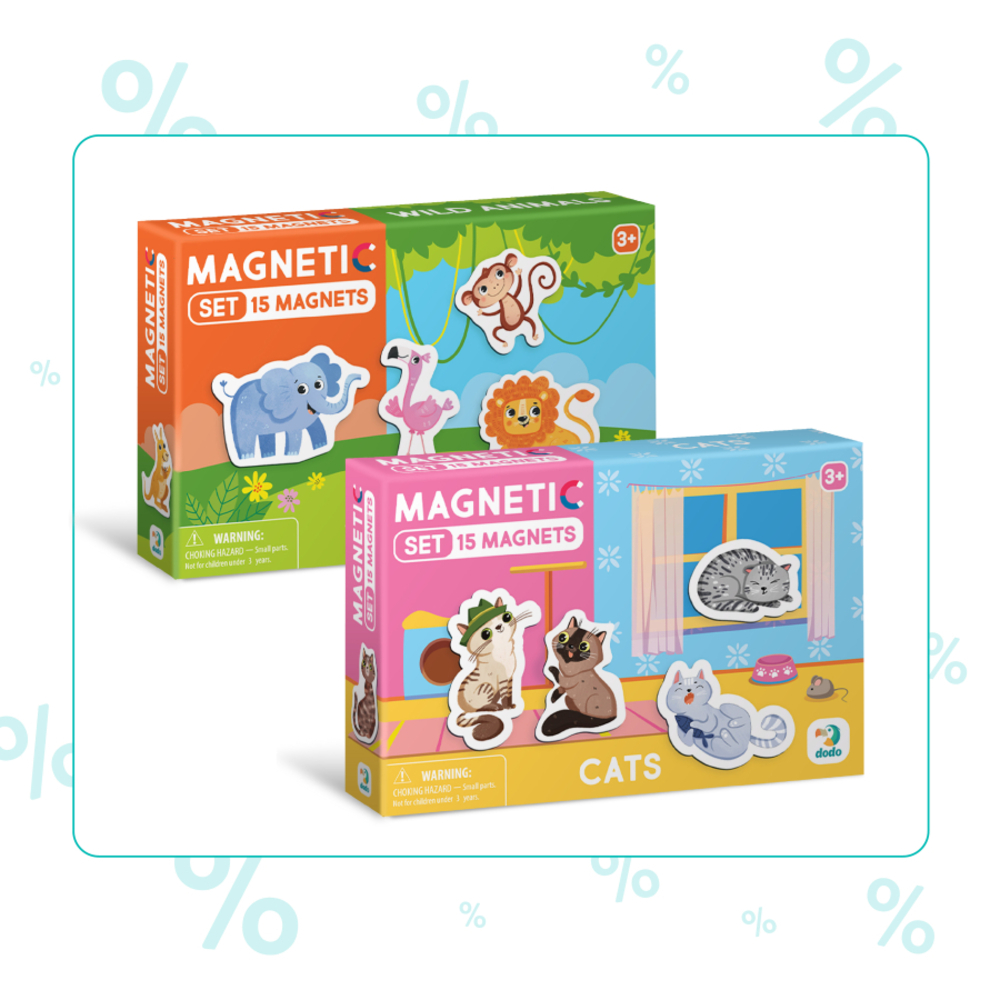 Фото, Видеообзоры набір магнітів dodo котики та тваринки