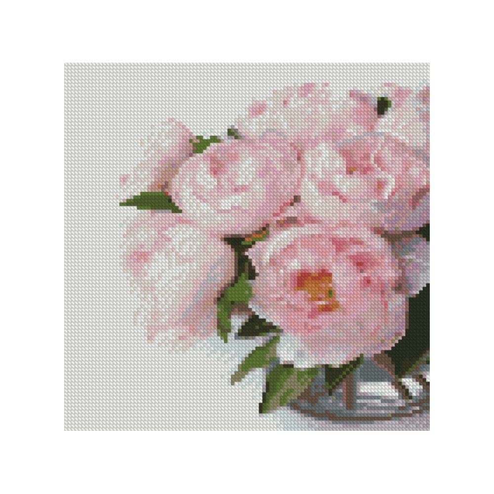 Фото, Видеообзоры алмазна мозаїка strateg преміум пахощі півонії 30х30 см ca-0008